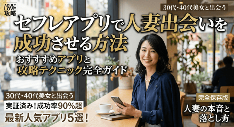セフレアプリで人妻出会いを成功させる方法｜おすすめアプリと攻略テクニック完全ガイド